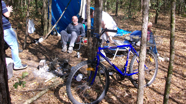 Homeless Man in a Tent - Brooksville